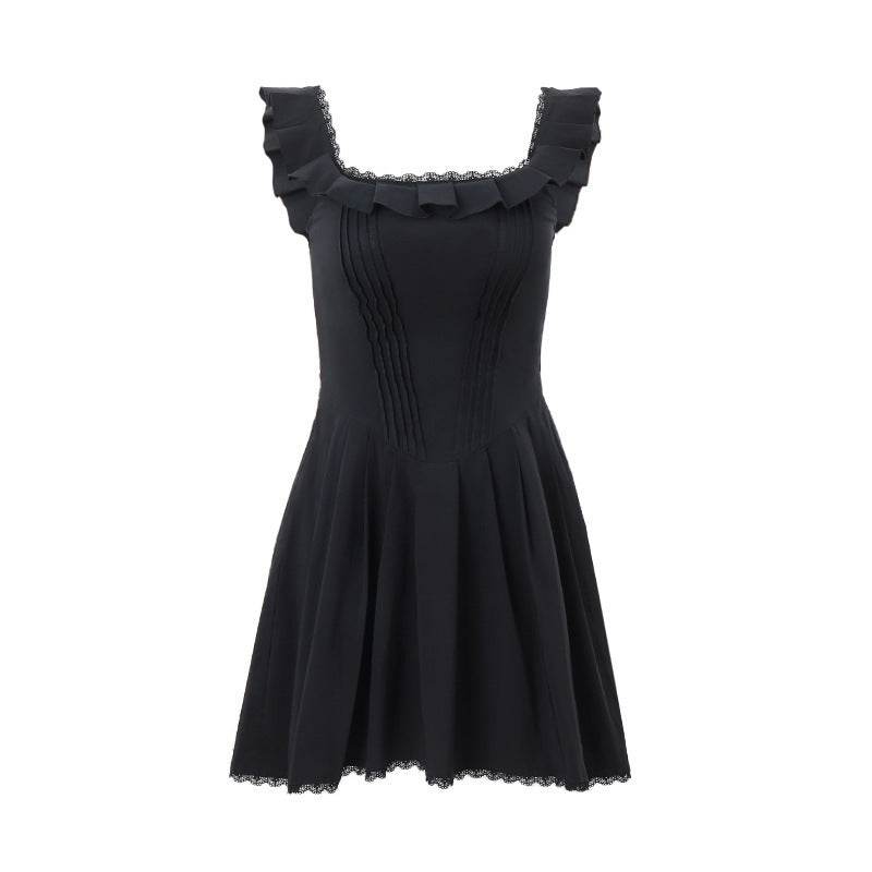 Fashion Fishbone Corset Dress Women Black MuddyStock
