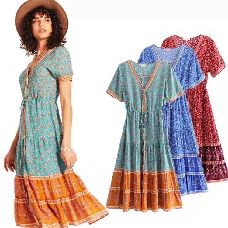 European And American Women's Clothing Dress Bohemian Style MuddyStock