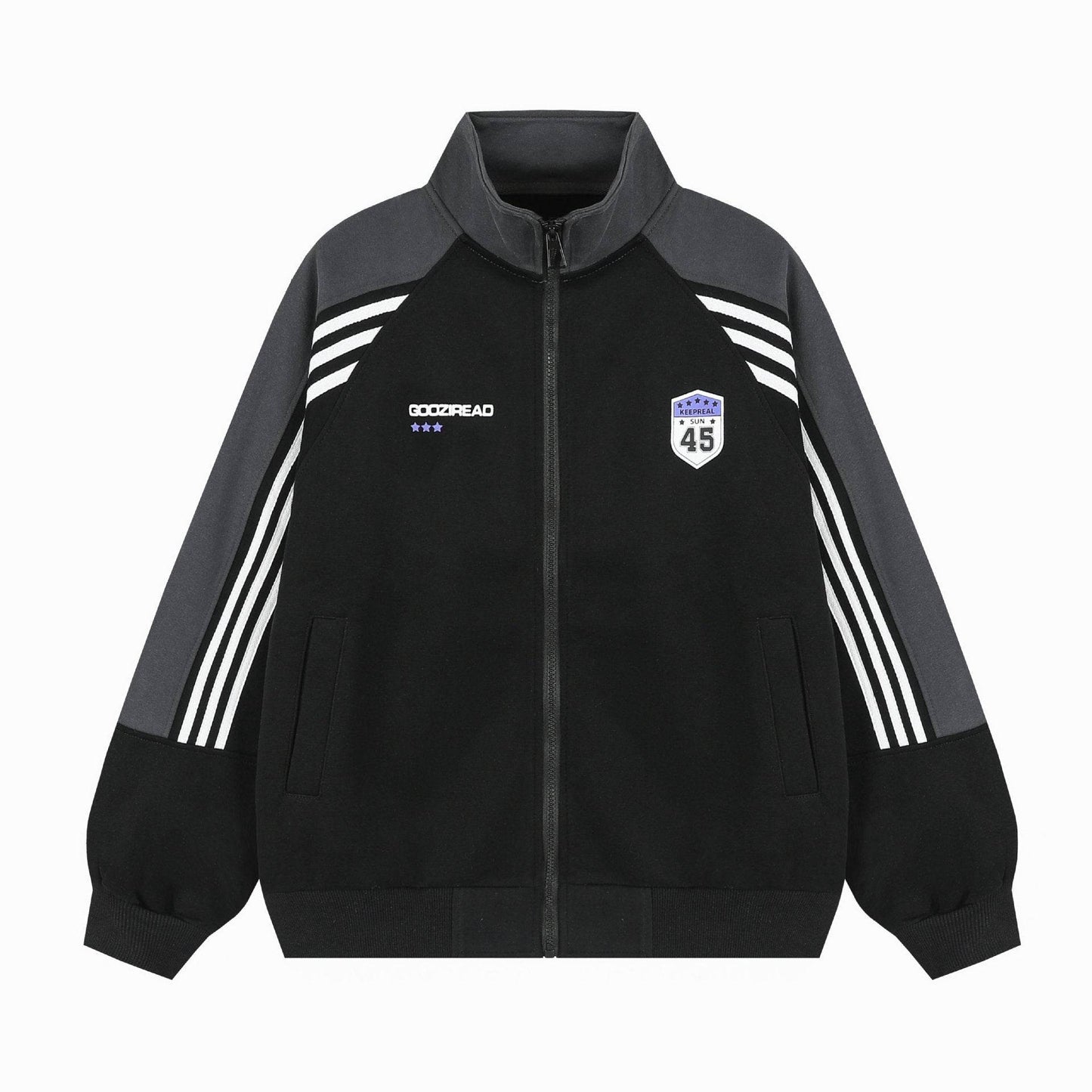 Striped jacket for men | MuddyStock Originals Black MuddyStock