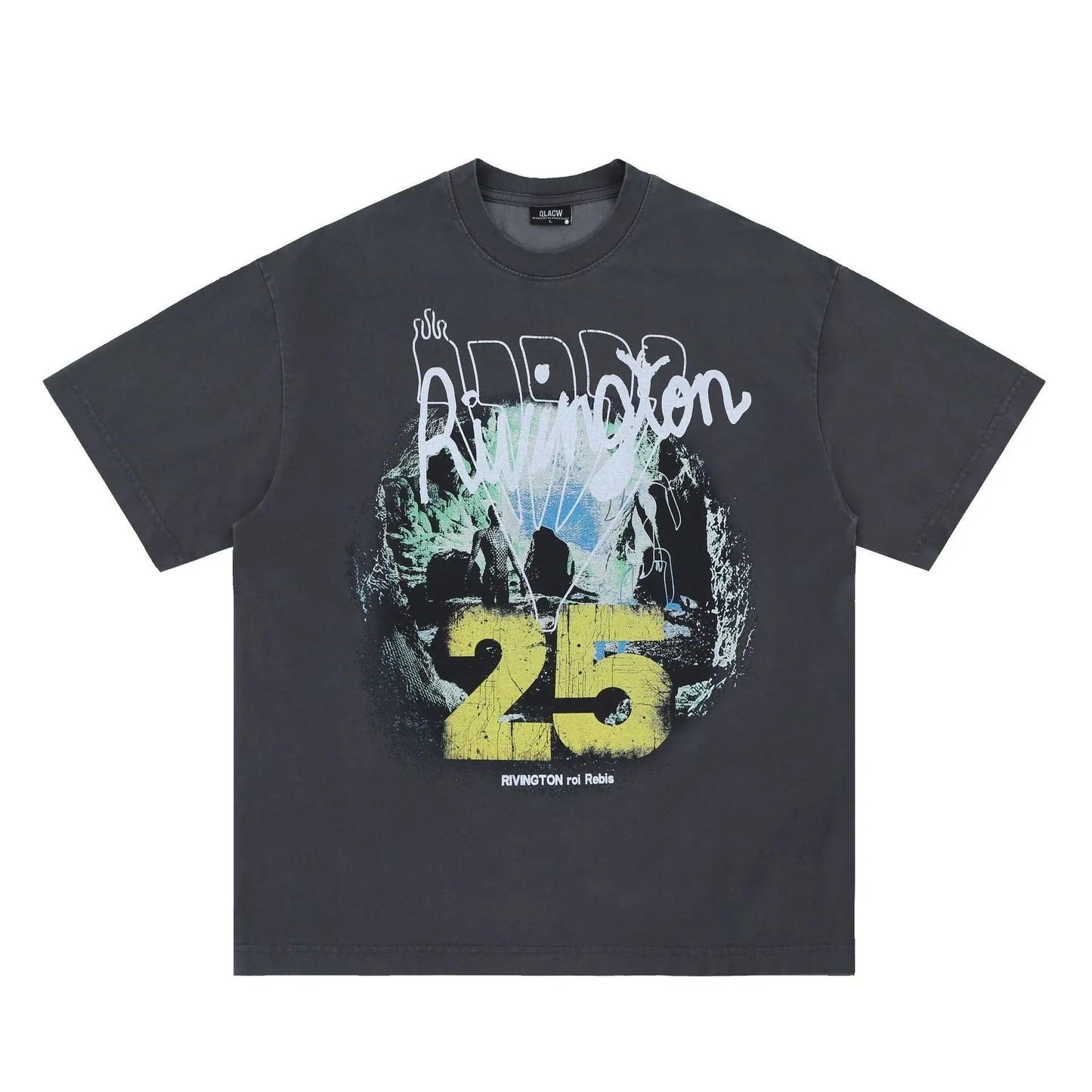 Printed Casual Short Sleeve T-Shirt for Men | MuddyStock Originals Dark Grey