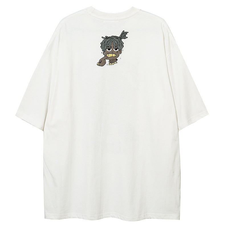 Cartoon Loose Half Sleeve Streetwear Short Sleeve T-Shirt For Men | MuddyStock Originals MuddyStock