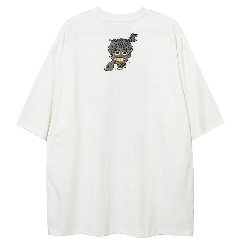 Cartoon Loose Half Sleeve Streetwear Short Sleeve T-Shirt For Men | MuddyStock Originals MuddyStock