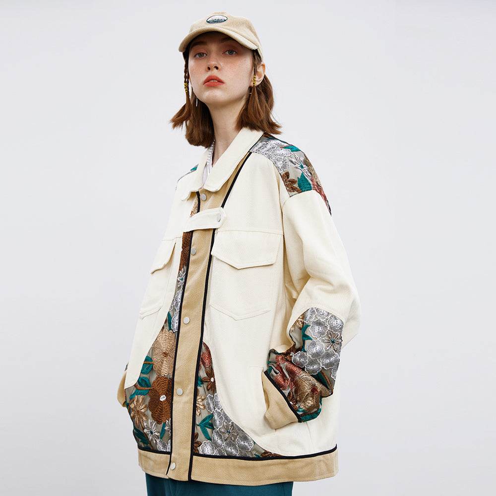 Stitching Lace Coat For Women MuddyStock