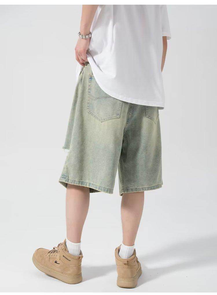 Ripped Denim Shorts For Men MuddyStock