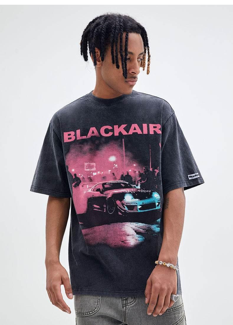 Street Men's Wear Printed Fog Racing Short Sleeve