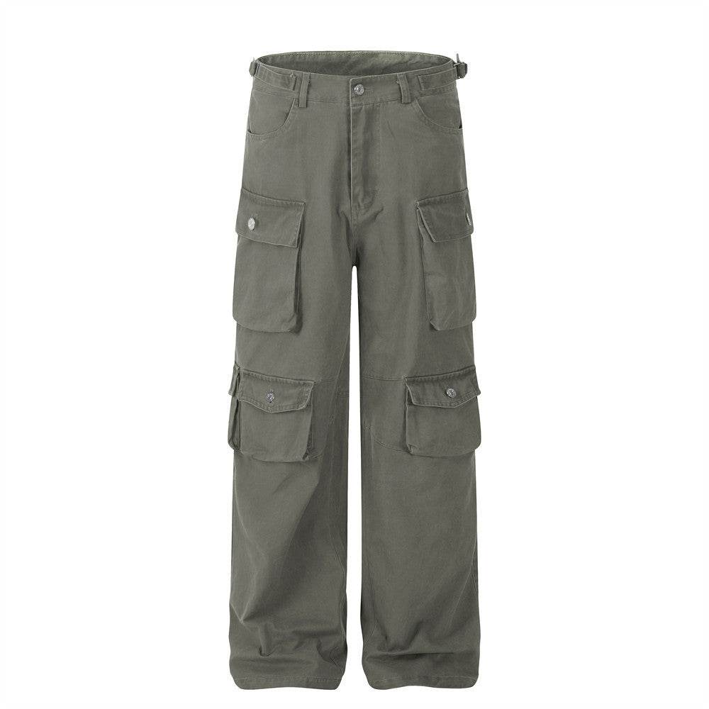 American Multi-pocket Cargo Pants For Both Men And Women Green MuddyStock