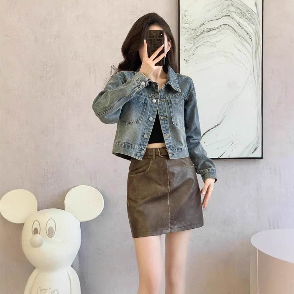 Denim Short Loose Casual Jacket For Women | MuddyStock Originals MuddyStock