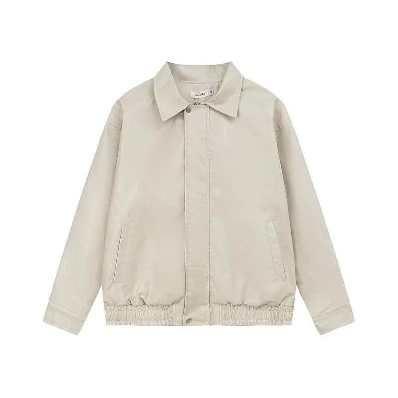 PU leather jacket for men and women | MuddyStock Originals Apricot