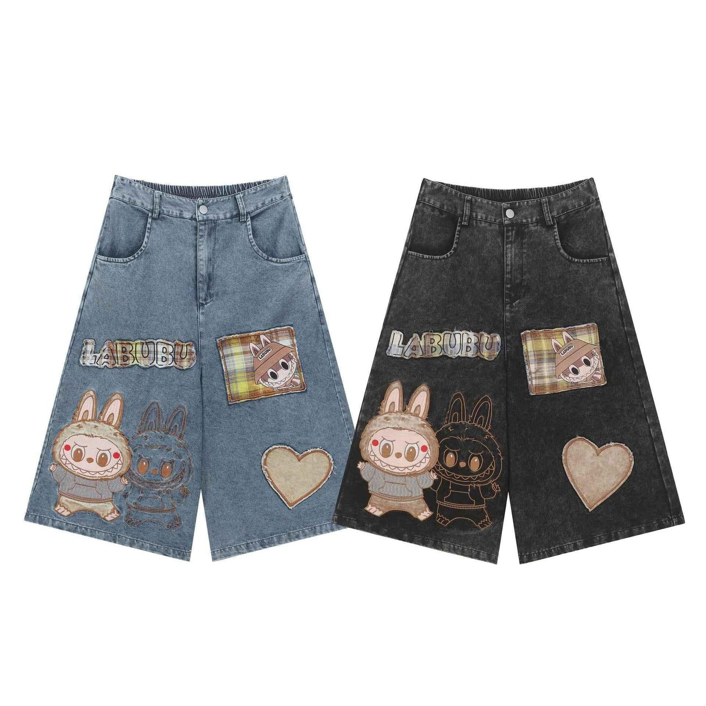 Cartoon embroidered shorts for women | MuddyStock Originals