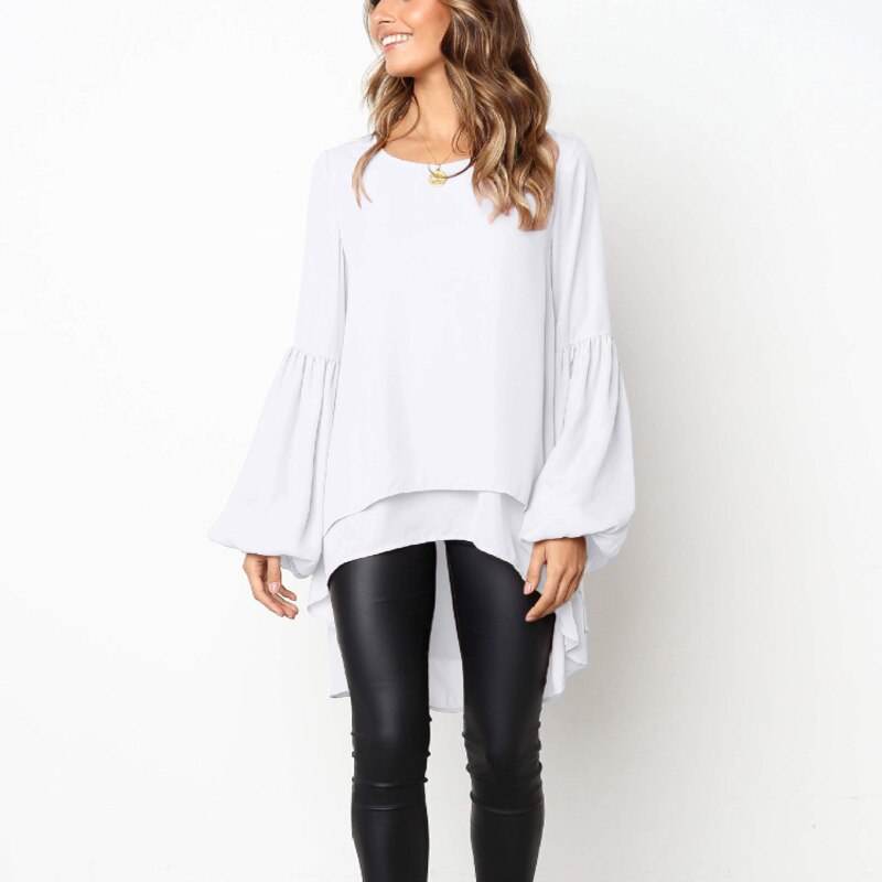 Women Chiffon Ruffled Tops Blouse | MuddyStock Originals white MuddyStock