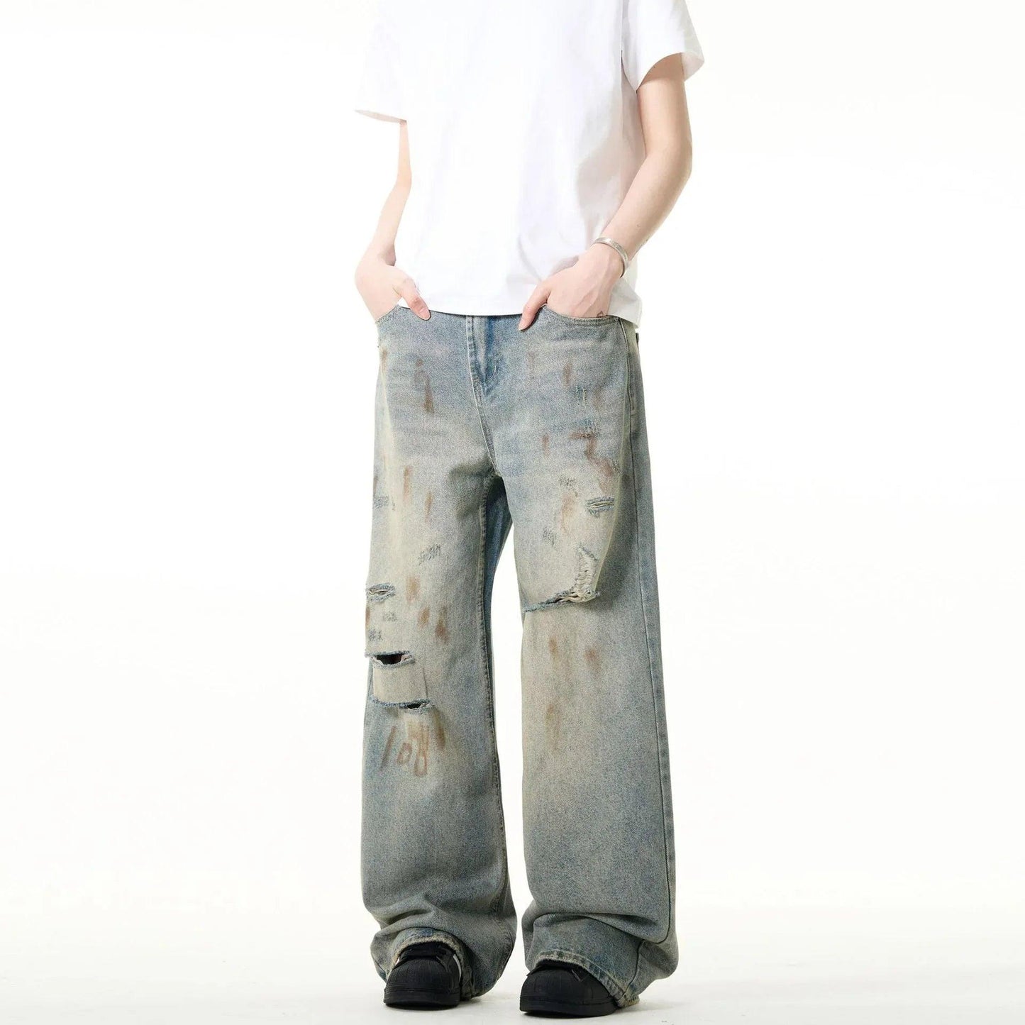 Vintage ripped jeans for men | MuddyStock Originals