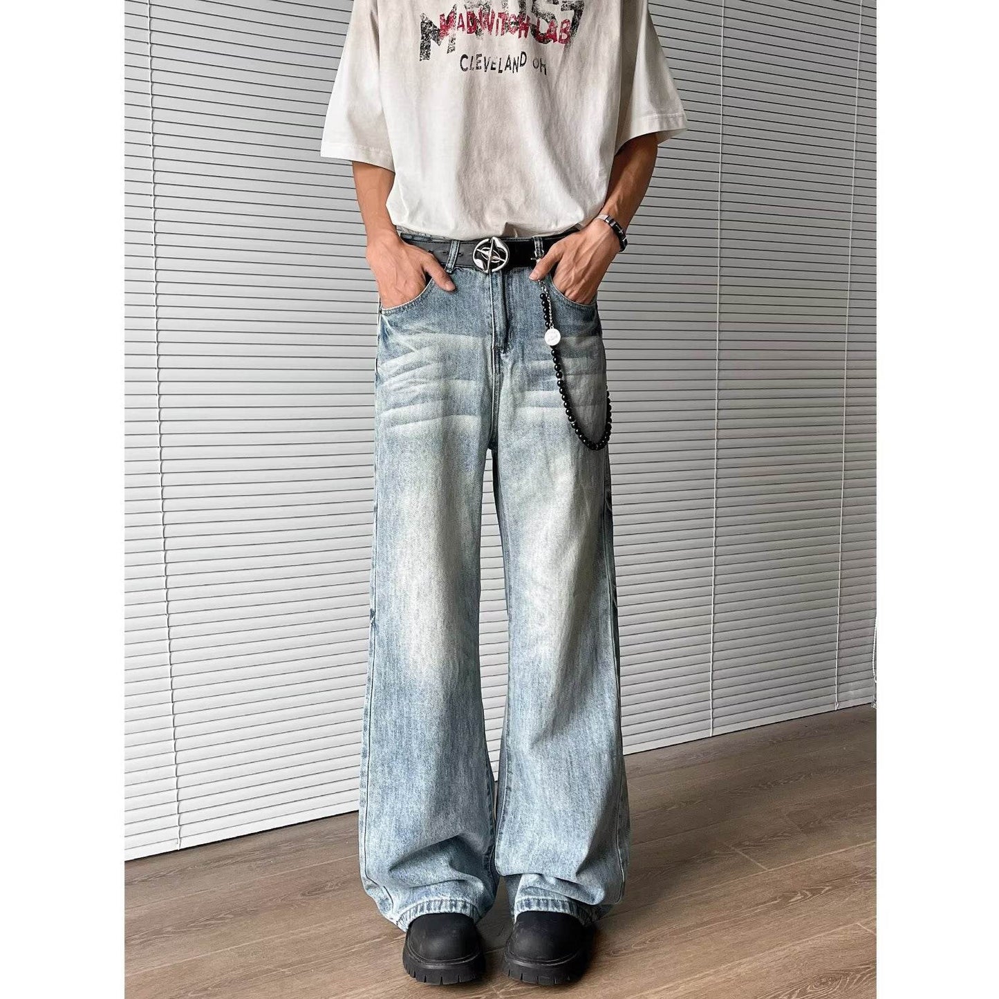 Light blue washed denim jeans for men | MuddyStock Originals MuddyStock