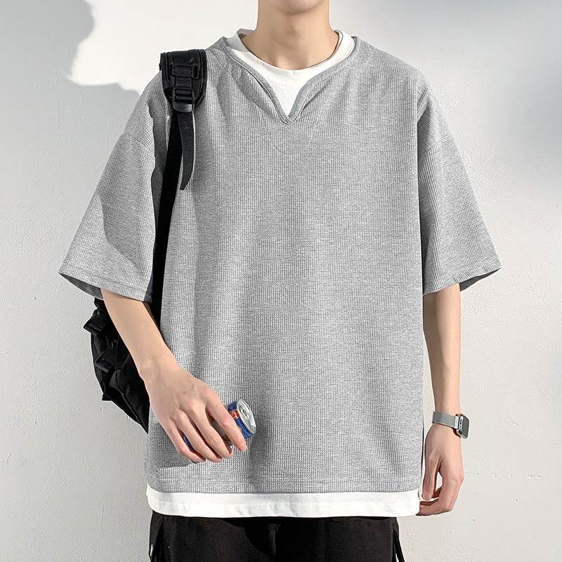 Short Sleeve T-shirt Trendy Men Summer JCDMT5124 Light Gray MuddyStock