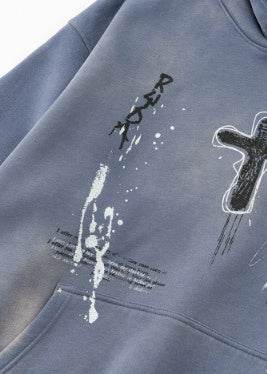 Men's Loose Street Hand-painted Couple Wear Hooded Sweater MuddyStock