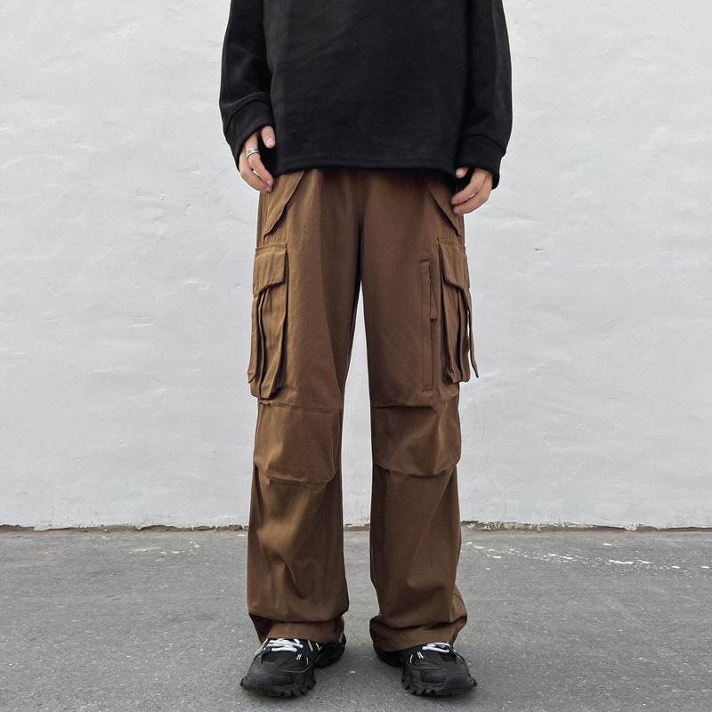 American Vintage Functional Overalls For Men Coffee MuddyStock