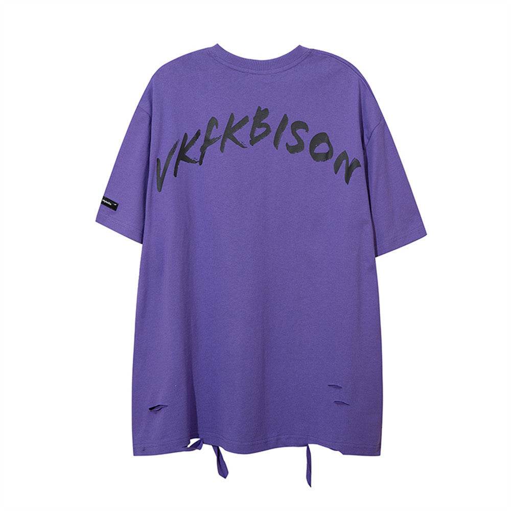 Ripped Half Sleeve T-shirt For Men And Women MuddyStock