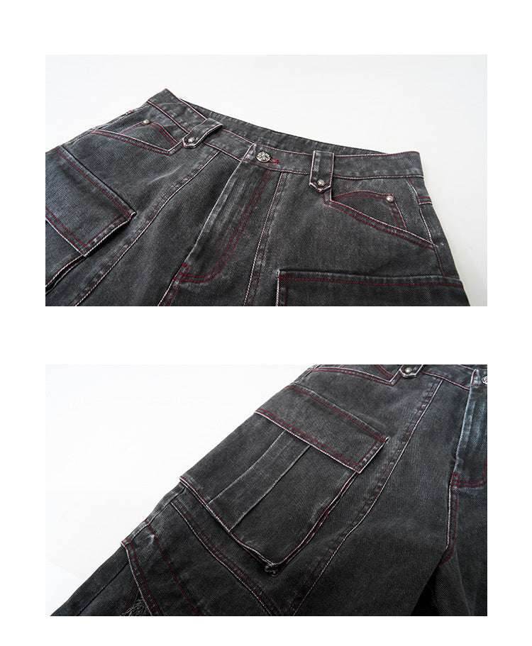 Niche American Retro Destroyed Jeans MuddyStock