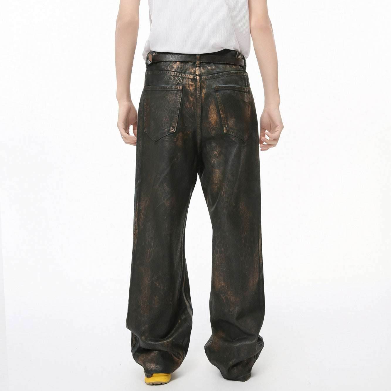 Waste Soil Wind Reverse Pocket Personality Jeans MuddyStock