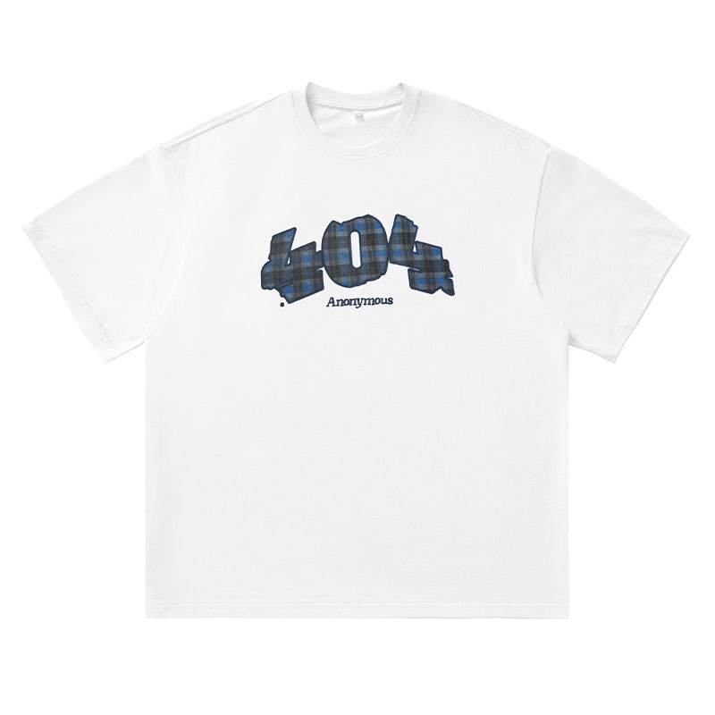 Plaid Digital Printing Short Sleeve Summer New White MuddyStock