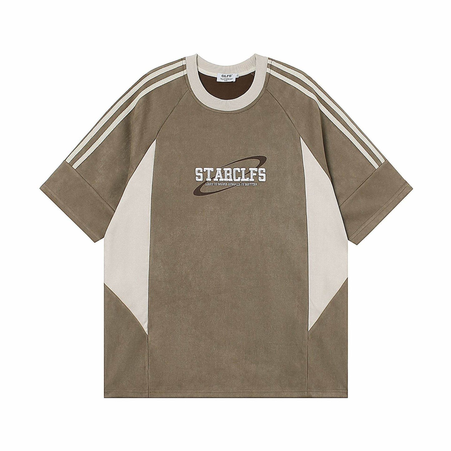 Loose Short-sleeved T-shirt With Letter Embroidery Design For Men And Women MuddyStock