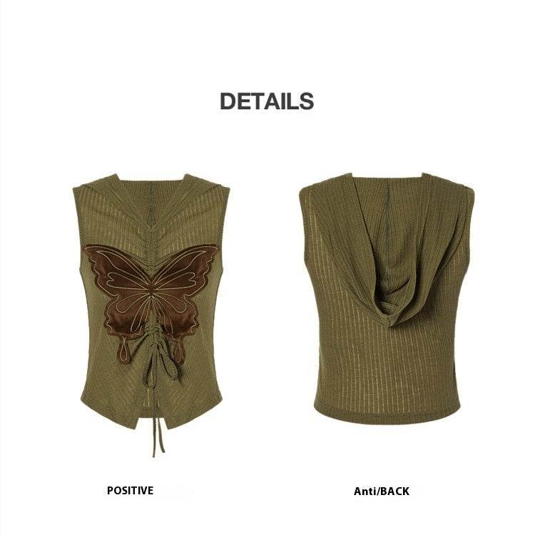 Retro Butterfly Embroidered Top For Women MuddyStock