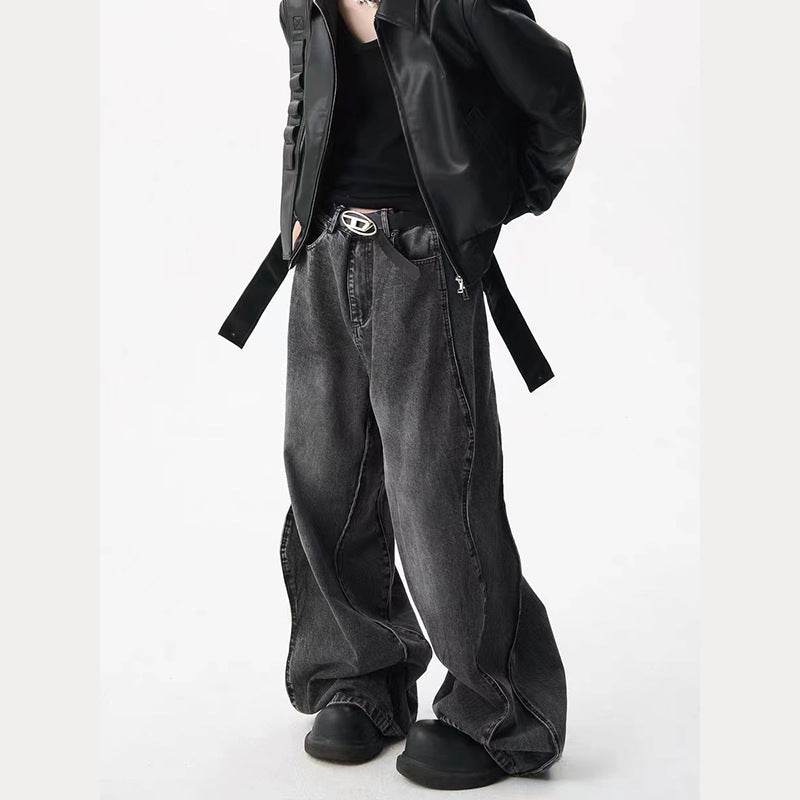 Loose Wide-leg Straight-leg Jeans For Men MuddyStock