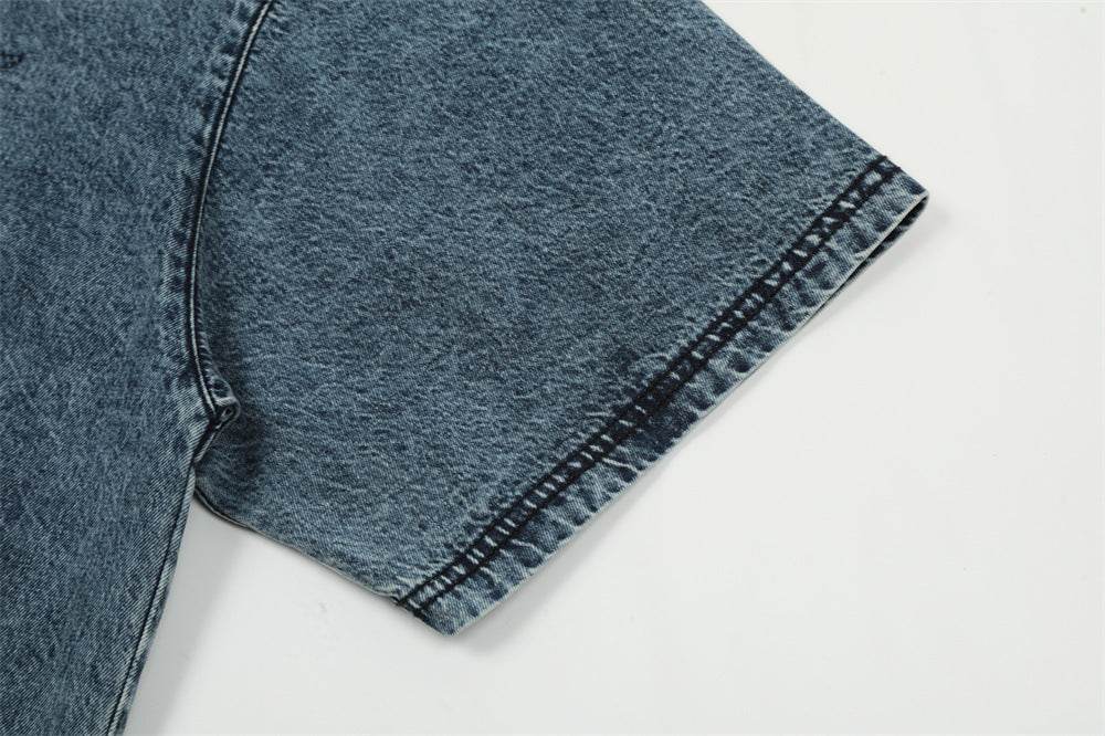 Fashion Patch Cat Beard Denim Coat For Men And Women MuddyStock