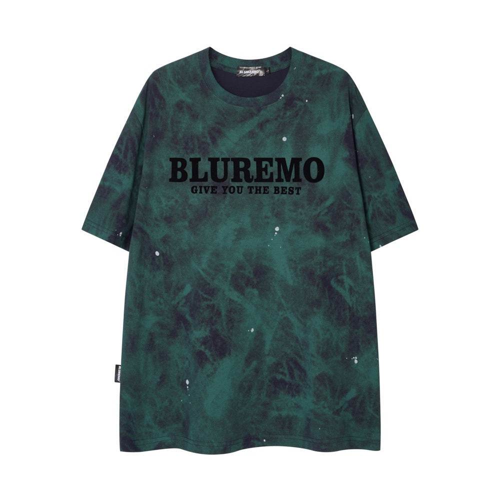 Batik Old Dirty Short-sleeved T-shirt For Men Green MuddyStock
