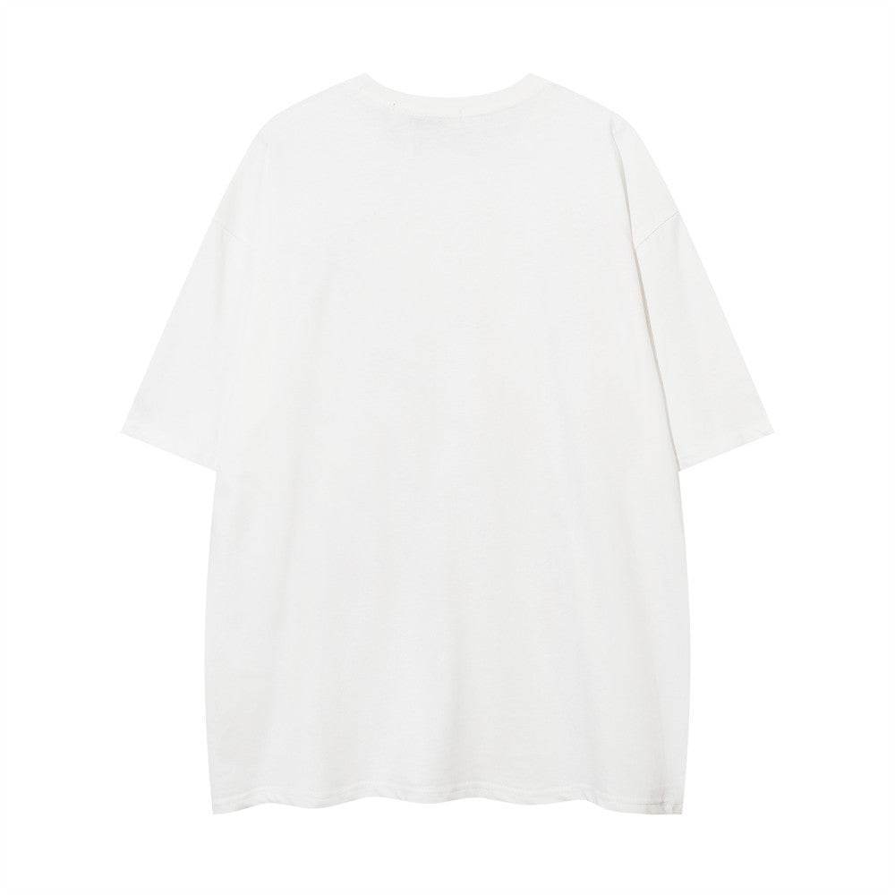 Letter Printed Loose T-shirt For Men And Women MuddyStock