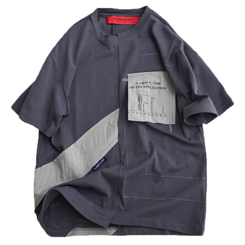 Vintage cardiogram print T-shirt Navy MuddyStock