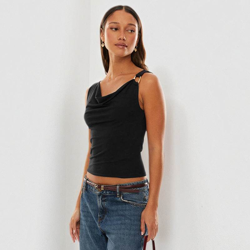 Women's V-neck Buckle Camisole MuddyStock