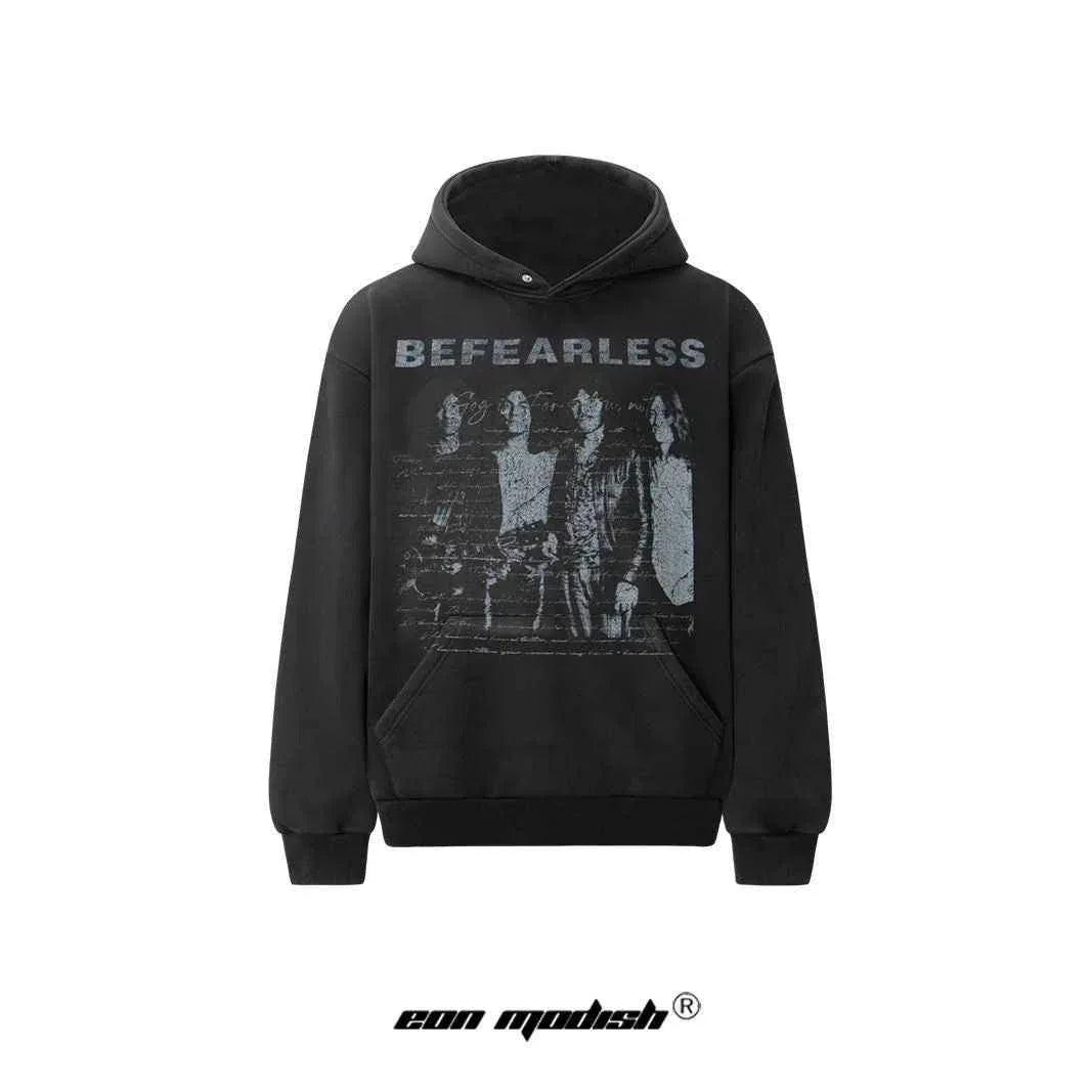 Conley Printed Rock Band Washed Hoodie For Men And Women | MuddyStock Originals