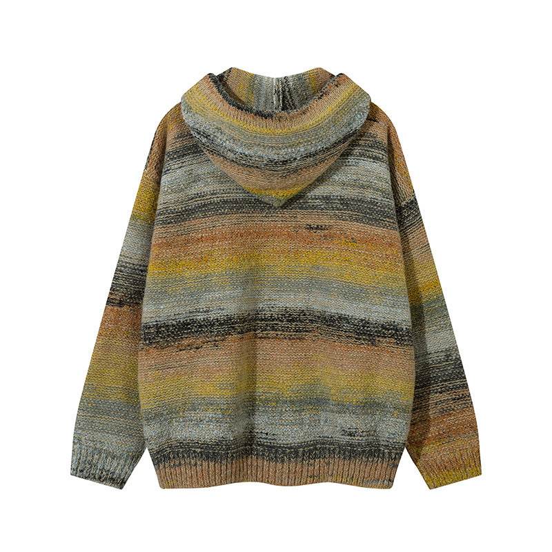 Gradient pullover hooded sweater for women MuddyStock