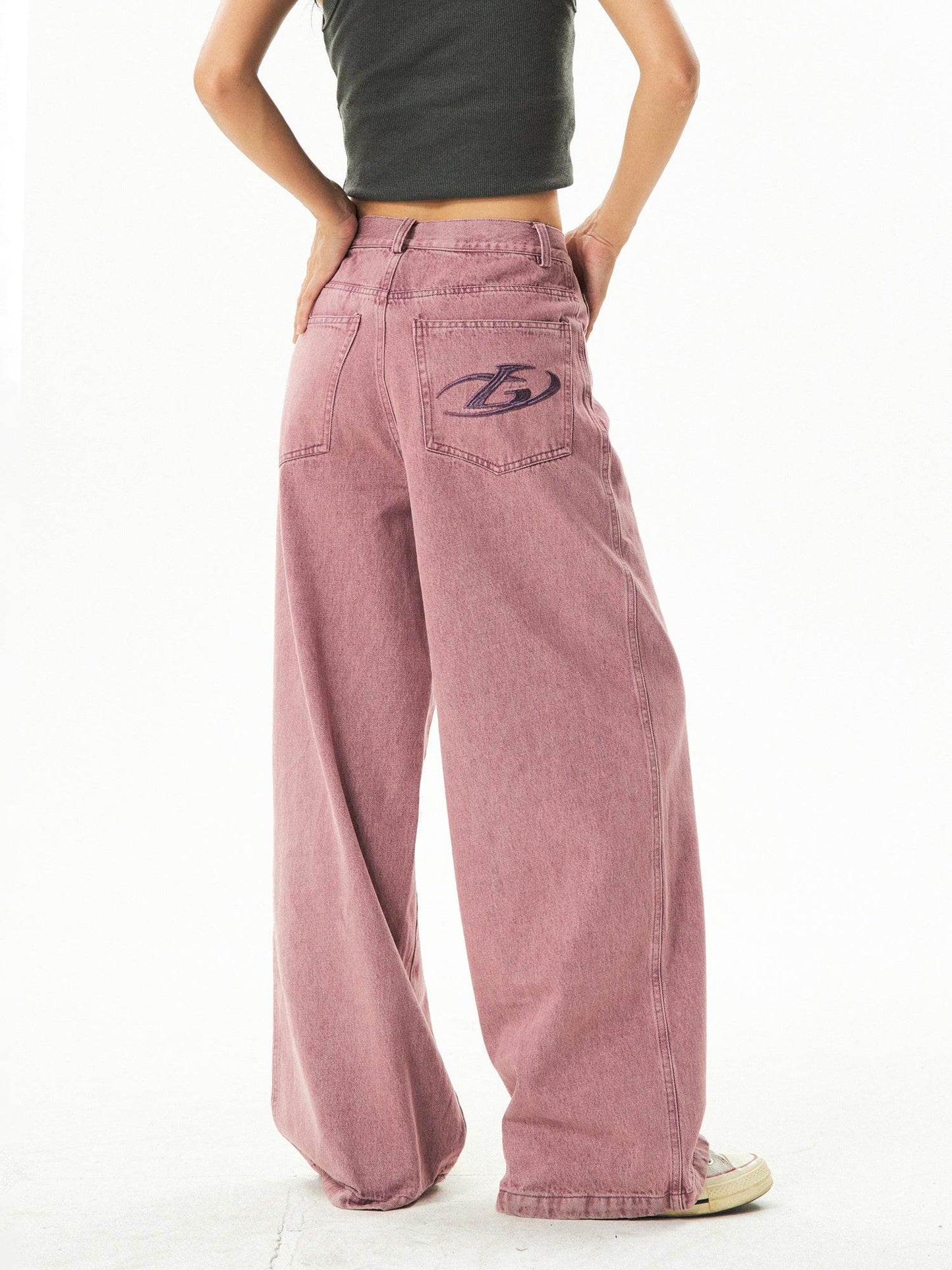 Retro Drooping Slimming Straight-leg Pants MuddyStock