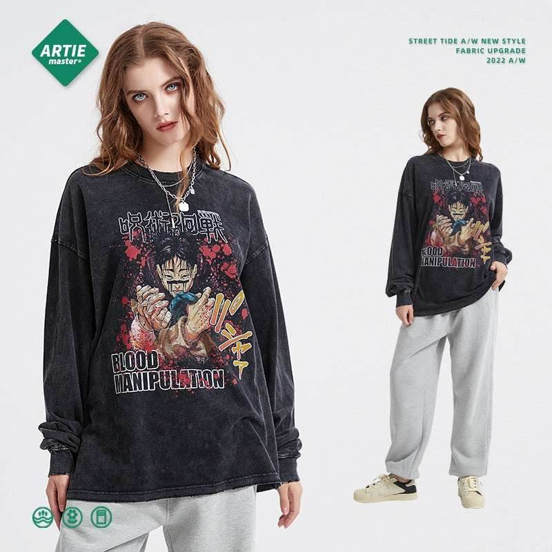 Anime Spell Digital Printed Long sleeved T-shirt For Men And Women | MuddyStock Originals MuddyStock
