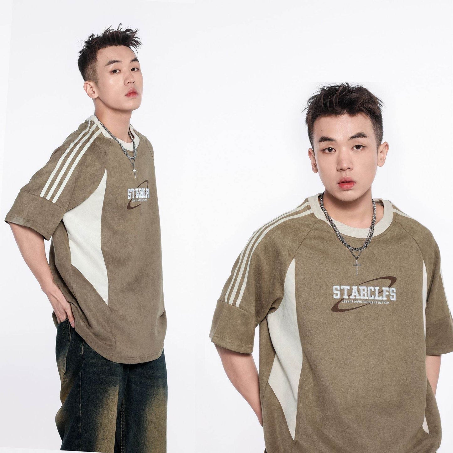 Loose Short-sleeved T-shirt With Letter Embroidery Design For Men And Women MuddyStock