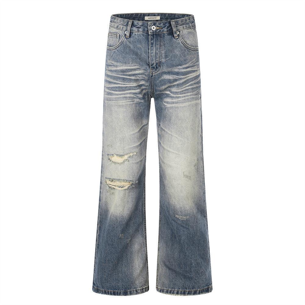 Whitewashed ripped denim pants for women | MuddyStock Originals