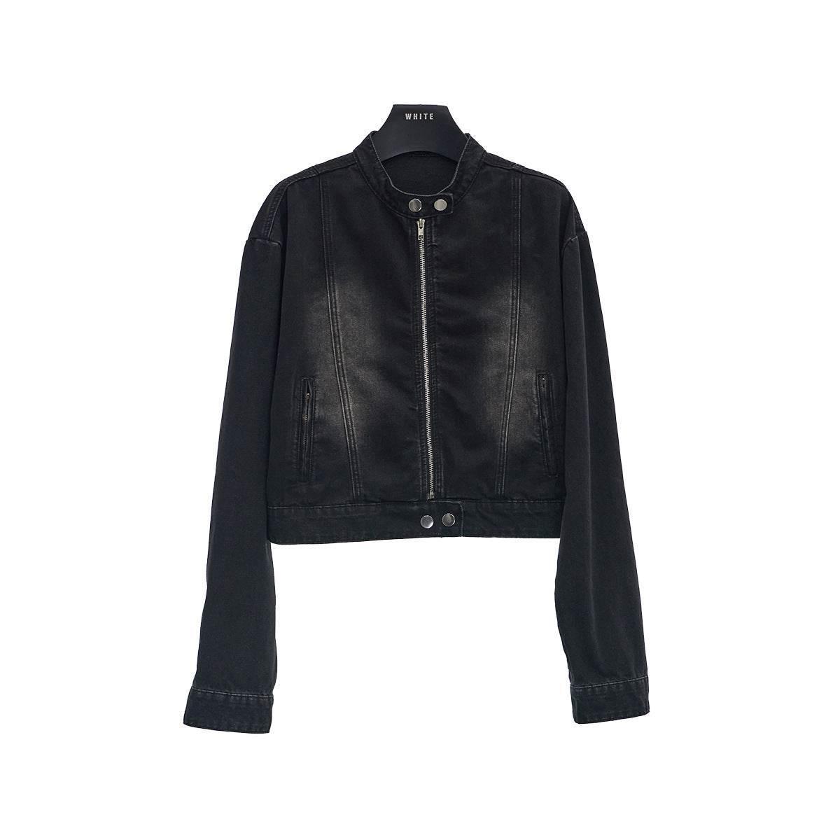 Vintage Washed Denim Short Jacket For Women | MuddyStock Originals