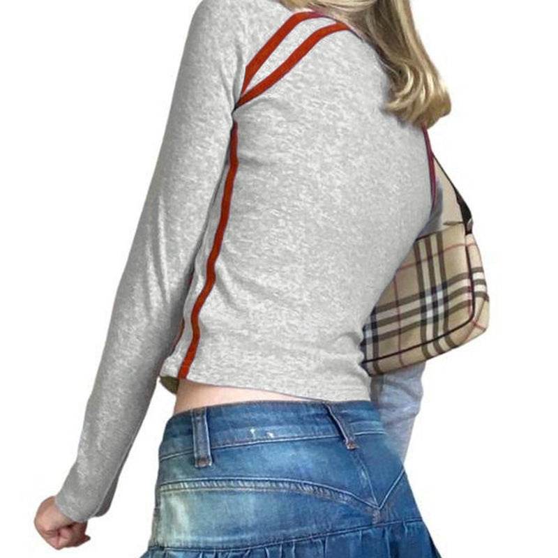 Women's Personalized Color Contrast Printed T-shirt MuddyStock