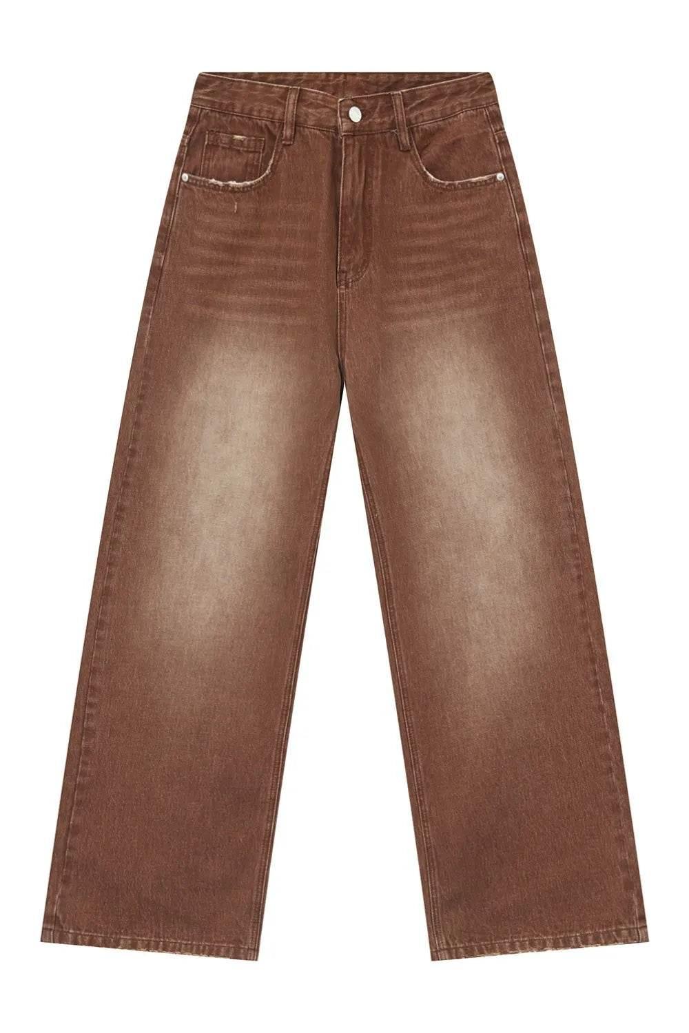 Wide Straight Jeans with Pockets For Men And Women | MuddyStock Originals
