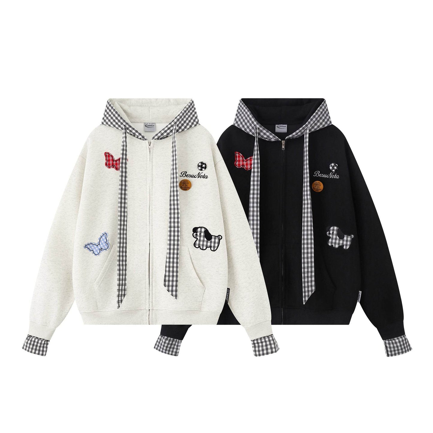 Retro Spliced Fake Two-Piece Loose Hoodie for Men and Women | MuddyStock Originals MuddyStock