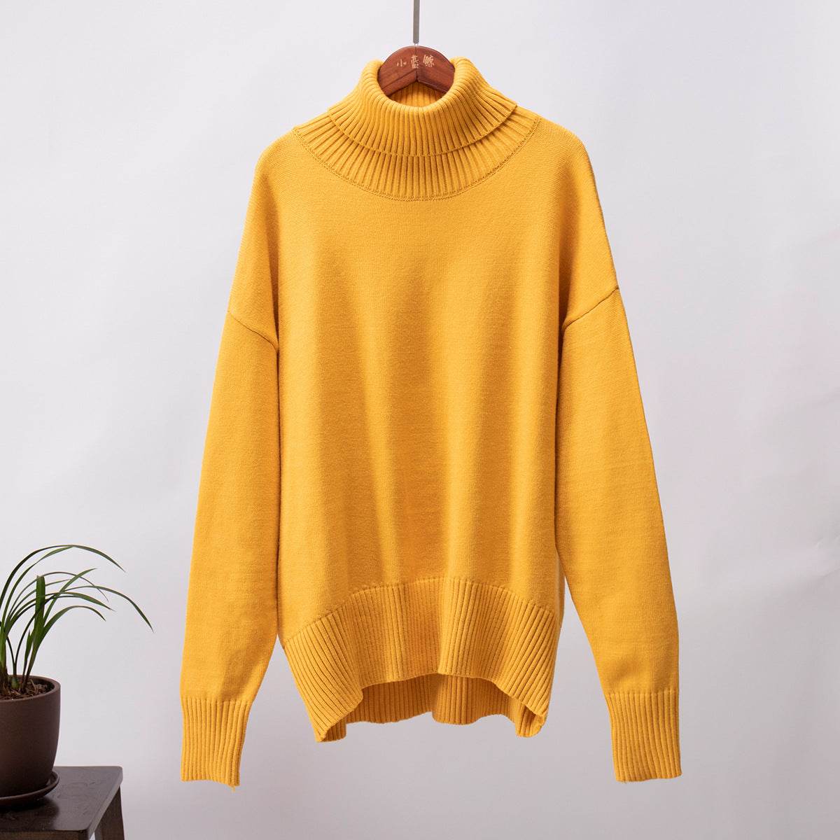 High Neck Sweater For Women | MuddyStock Originals Yellow MuddyStock
