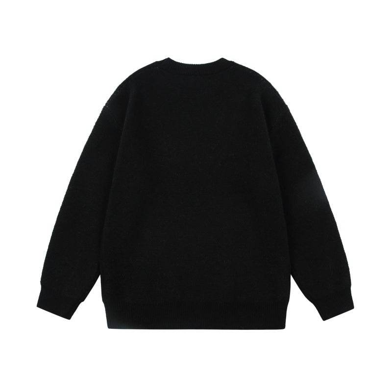 Letter jacquard loose knit sweatshirt For Men And Women | MuddyStock Originals MuddyStock