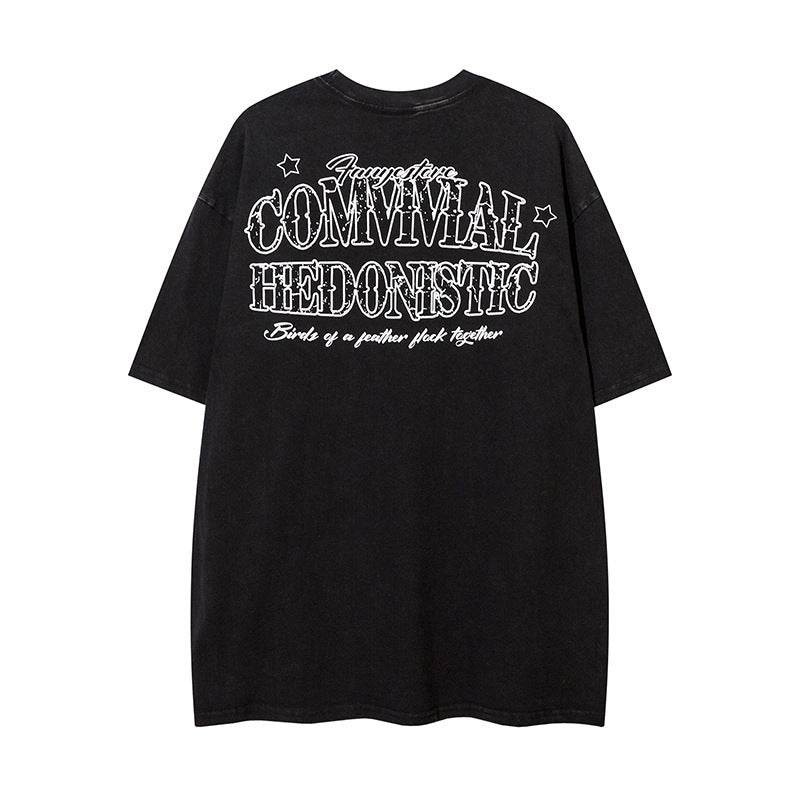 Cartoon Car Print Loose Short Sleeve For Men And Women MuddyStock