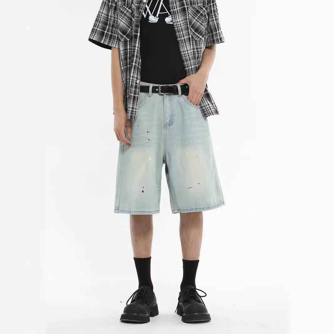 High Street Denim Shorts Loose For Men MuddyStock