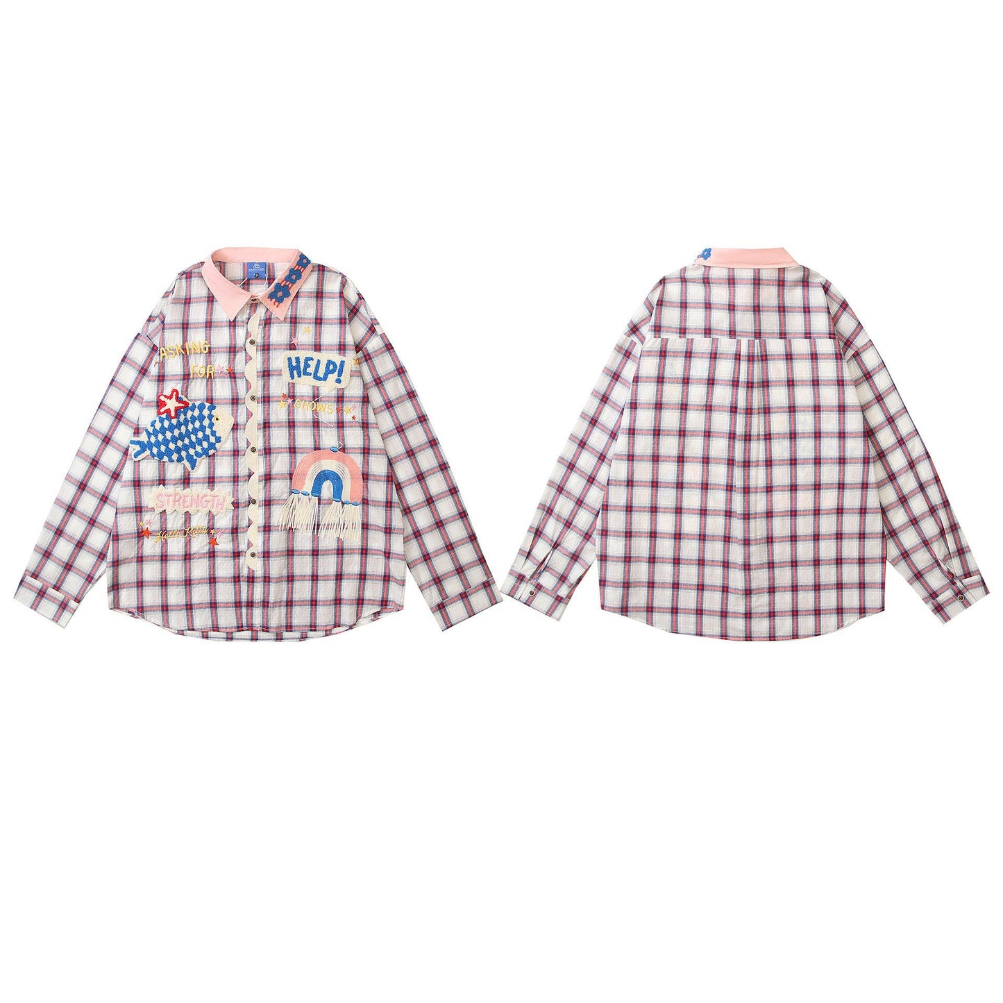 Retro Fish Long Sleeve Shirt For Women