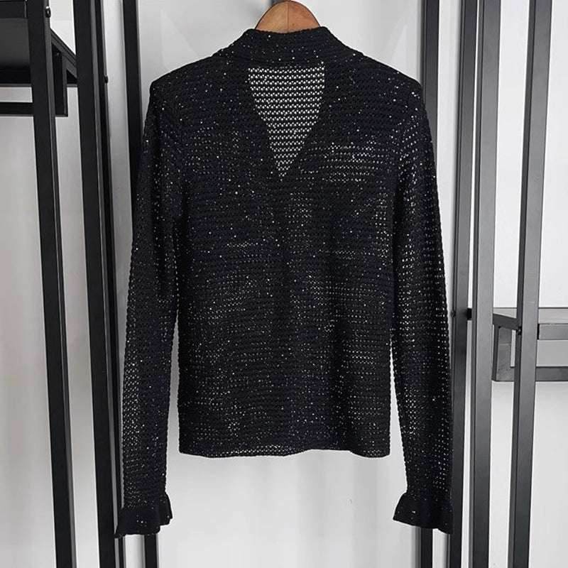 Women's sequin knitted sweater long sleeves | MuddyStock Originals MuddyStock