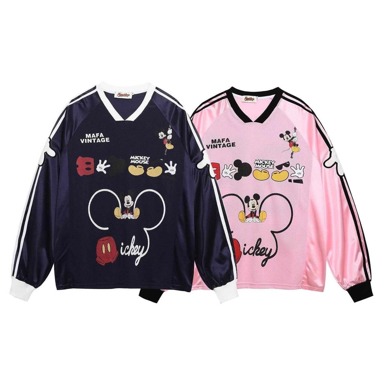 Cartoon Embroidery V-Neck Jersey For Men And Women | MuddyStock Originals MuddyStock