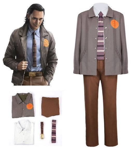Loki Cosplay Costume Full Set For Halloween Yellow Rocky