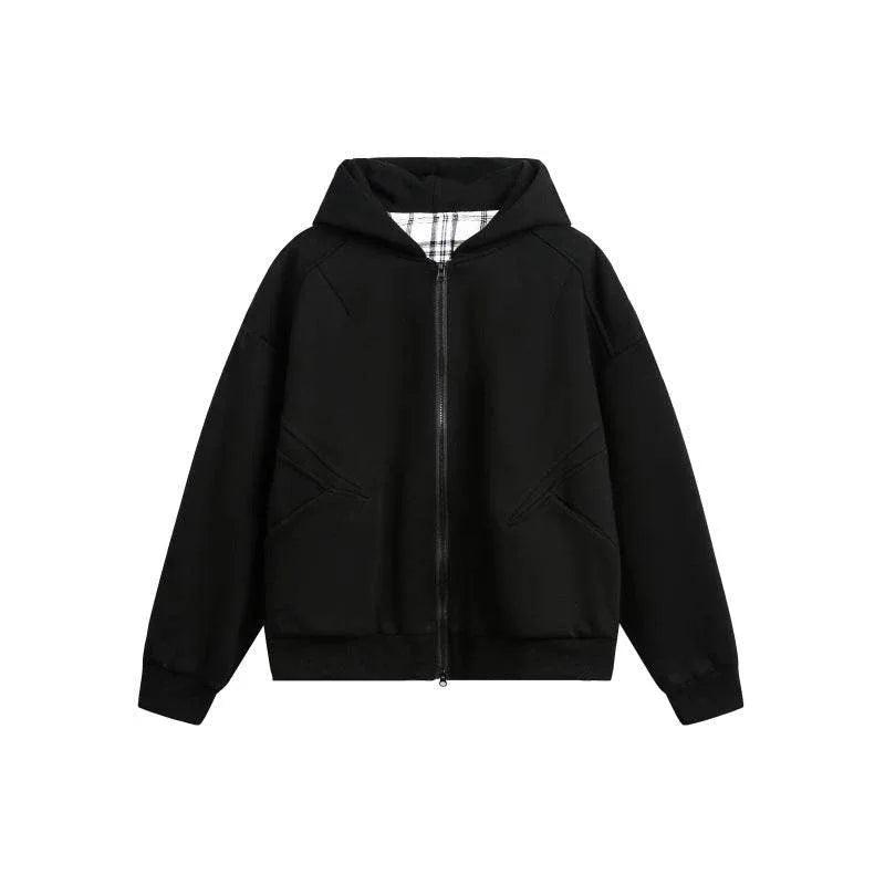 Streetwear Loose Hooded Sweatshirt For Men And Women | MuddyStock Originals Black